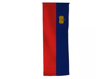 Oriflamme Liechtenstein en maille polyester avec fourreau