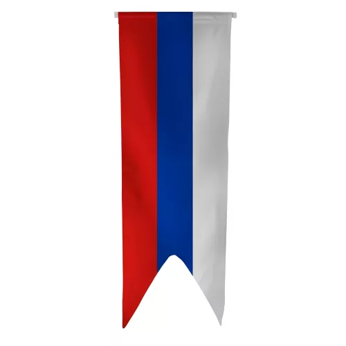 Oriflamme Russie en maille polyester avec traverse