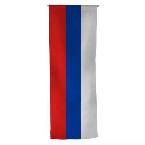 Oriflamme Russie en maille polyester avec traverse