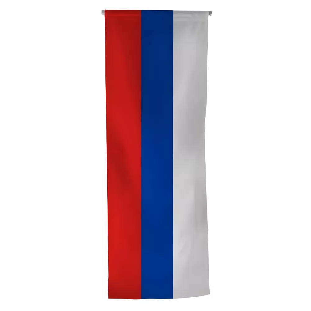 Oriflamme Russie en maille polyester avec traverse Oriflamme Russie en maille polyester avec traverse