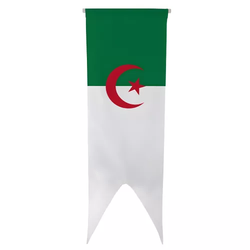 Oriflamme Algérie en maille polyester avec traverse