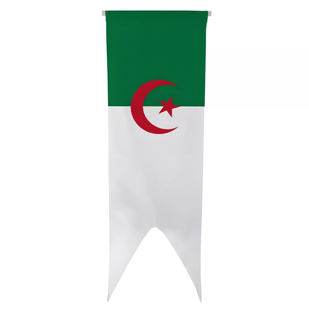 Oriflamme Algérie en maille polyester avec traverse