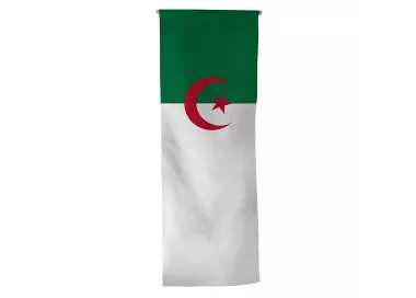 Oriflamme Algérie en maille polyester avec traverse