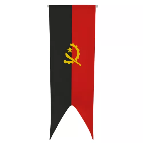 Oriflamme Angola en maille polyester avec traverse bois
