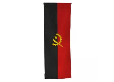 Oriflamme Angola en maille polyester avec traverse bois