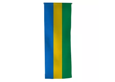 Oriflamme Gabon en maille polyester avec traverse