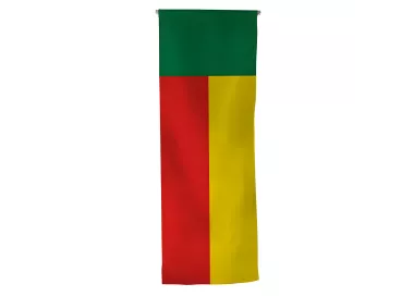 Oriflamme Bénin en maille polyester avec traverse