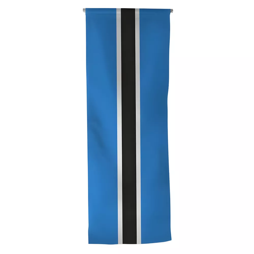Oriflamme Botswana en maille polyester avec traverse bois