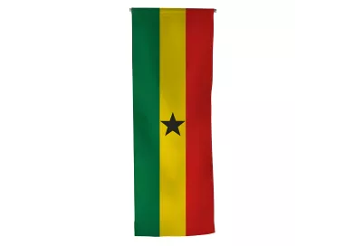 Oriflamme Ghana en maille polyester avec traverse