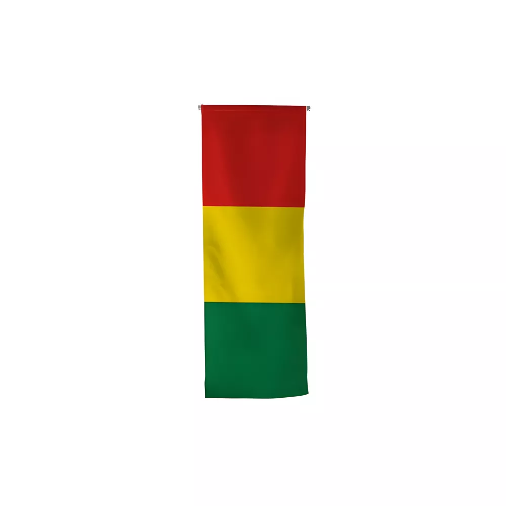 Oriflamme Guinée en maille polyester avec traverse Oriflamme Guinée en maille polyester avec traverse