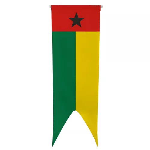 Oriflamme Guinée-Bissau en maille polyester avec traverse