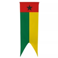 Oriflamme Guinée-Bissau en maille polyester avec traverse