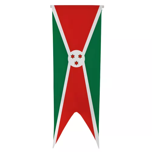 Oriflamme verticale Burundi en maille polyester avec traverse
