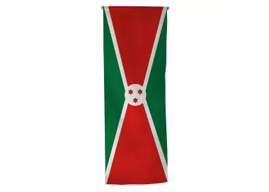 Oriflamme verticale Burundi en maille polyester avec traverse