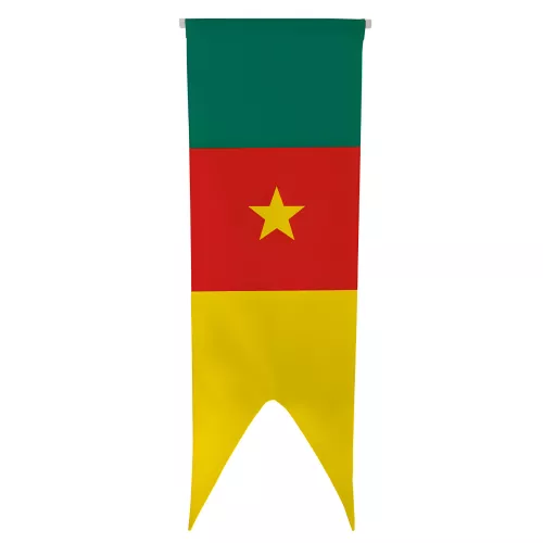 Oriflamme Cameroun en maille polyester avec traverse