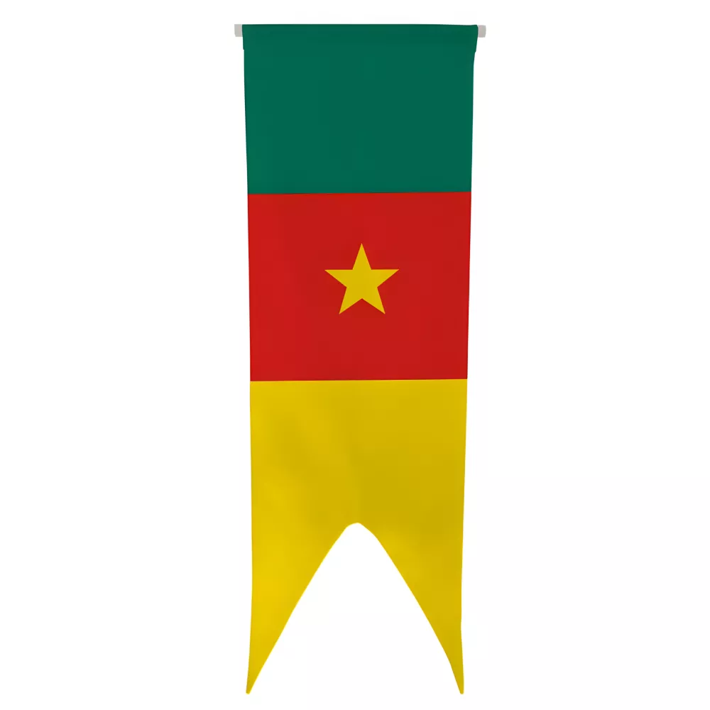 Oriflamme Cameroun en maille polyester avec traverse