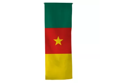 Oriflamme Cameroun en maille polyester avec traverse