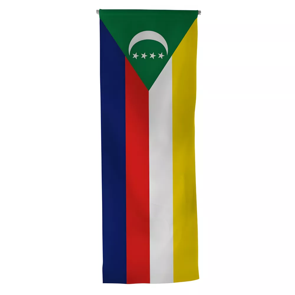 Oriflamme Comores en maille polyester avec traverse bois Oriflamme Comores en maille polyester avec traverse bois