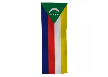 Oriflamme Comores en maille polyester avec traverse bois