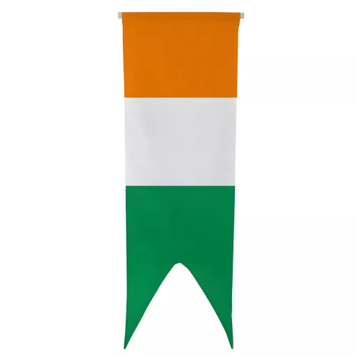 Oriflamme Côte d'Ivoire en maille polyester avec traverse
