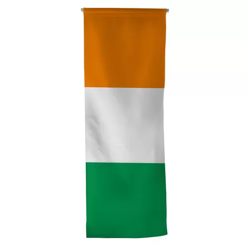 Oriflamme Côte d'Ivoire en maille polyester avec traverse