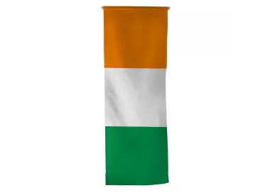 Oriflamme Côte d'Ivoire en maille polyester avec traverse