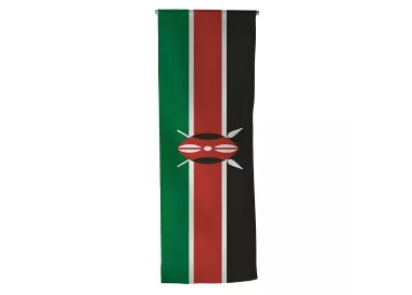 Oriflamme du Kenya en maille polyester avec traverse