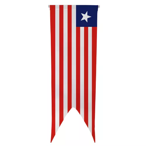 Oriflamme Liberia en maille polyester avec traverse