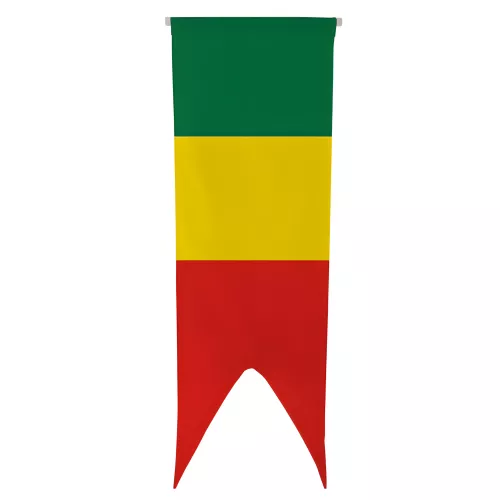 Oriflamme Mali en maille polyester avec traverse bois