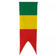 Oriflamme Mali en maille polyester avec traverse bois