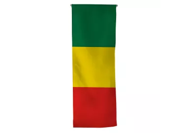 Oriflamme Mali en maille polyester avec traverse bois