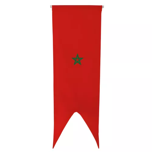 Oriflamme Maroc en maille polyester avec traverse