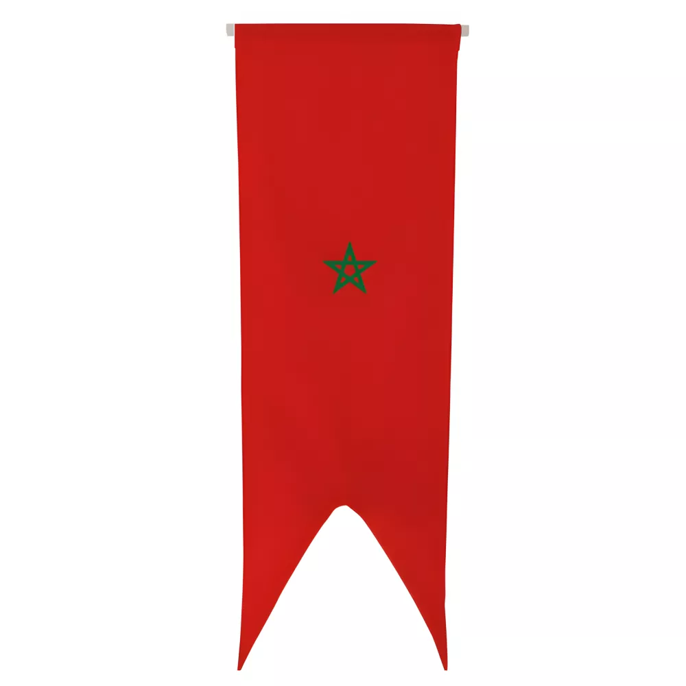Oriflamme Maroc en maille polyester avec traverse