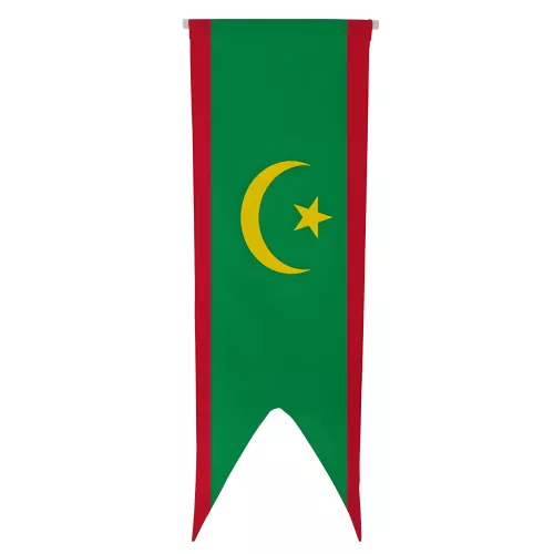 Oriflamme Mauritanie en maille polyester avec traverse