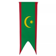 Oriflamme Mauritanie en maille polyester avec traverse