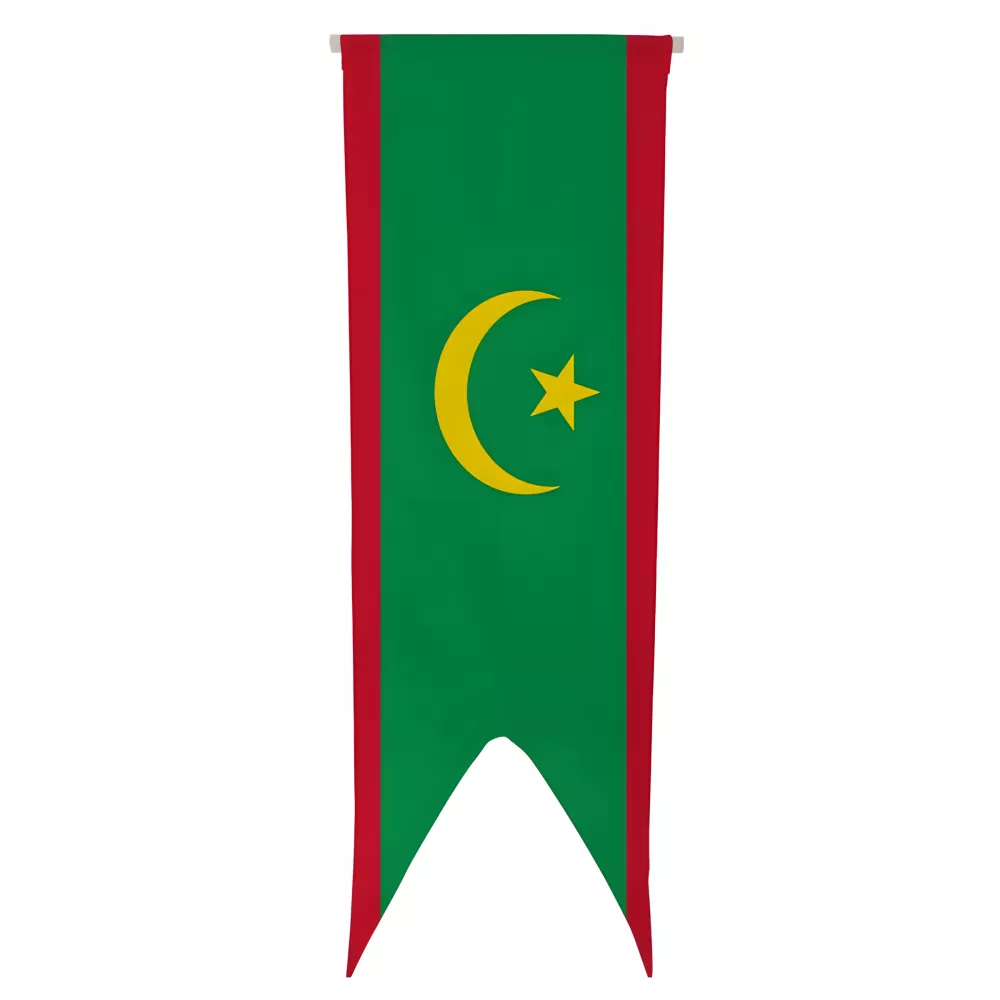 Oriflamme Mauritanie en maille polyester avec traverse