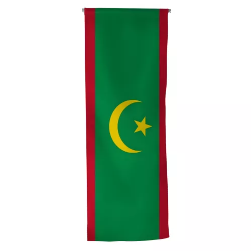 Oriflamme Mauritanie en maille polyester avec traverse