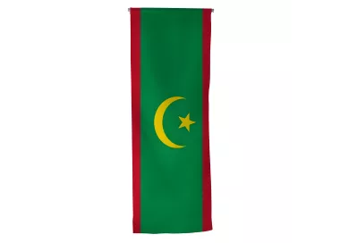 Oriflamme Mauritanie en maille polyester avec traverse