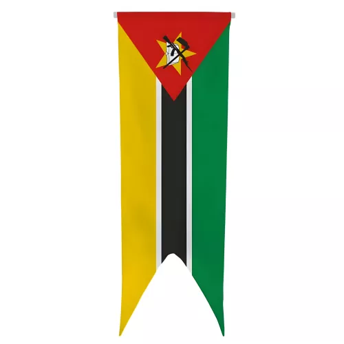 Oriflamme Mozambique en maille polyester avec traverse