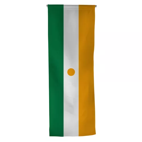 Oriflamme Niger en maille polyester avec traverse