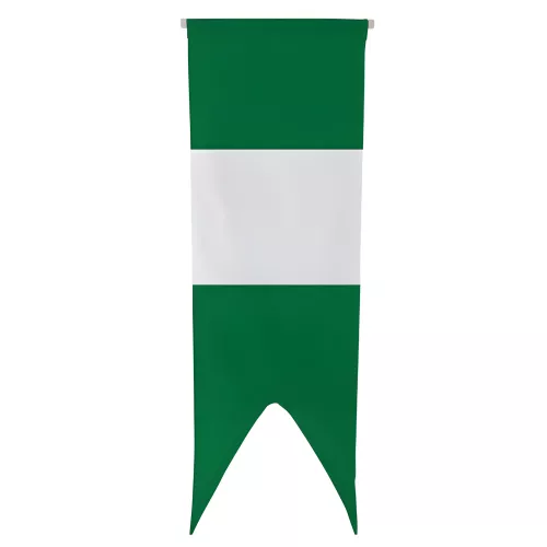 Oriflamme Nigeria en maille polyester avec traverse bois