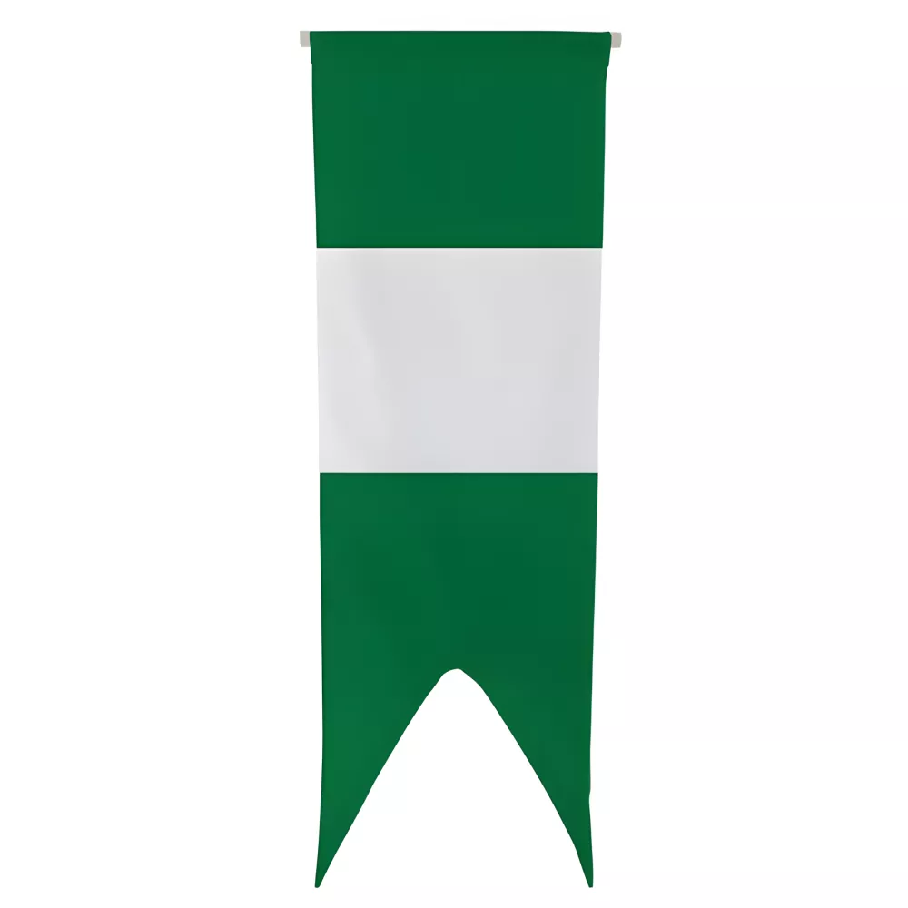 Oriflamme Nigeria en maille polyester avec traverse bois