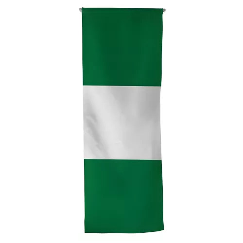 Oriflamme Nigeria en maille polyester avec traverse bois