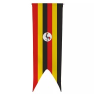 Oriflamme Ouganda en maille polyester avec traverse bois