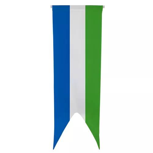 Oriflamme Sierra Leone en maille polyester avec traverse