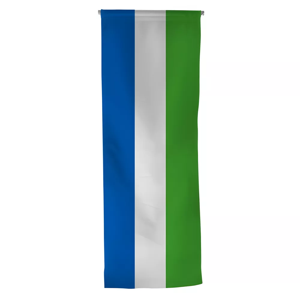 Oriflamme Sierra Leone en maille polyester avec traverse