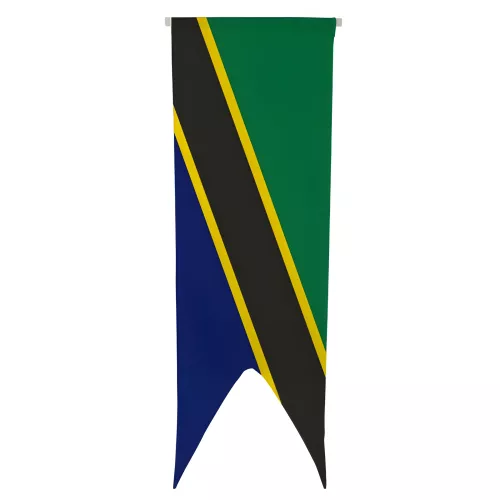 Oriflamme Tanzanie en maille polyester avec traverse