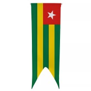 Oriflamme Togo avec traverse en bois