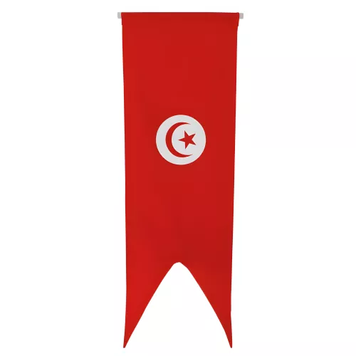 Oriflamme Tunisie en maille polyester avec traverse