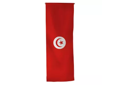 Oriflamme Tunisie en maille polyester avec traverse